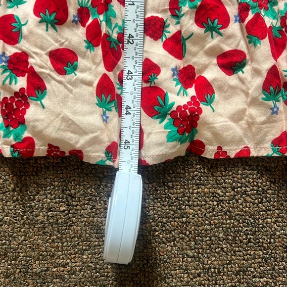 Betsey Johnson Red and White Smocked Maxi Sundress strawberry Pinter - Picture 4 of 12